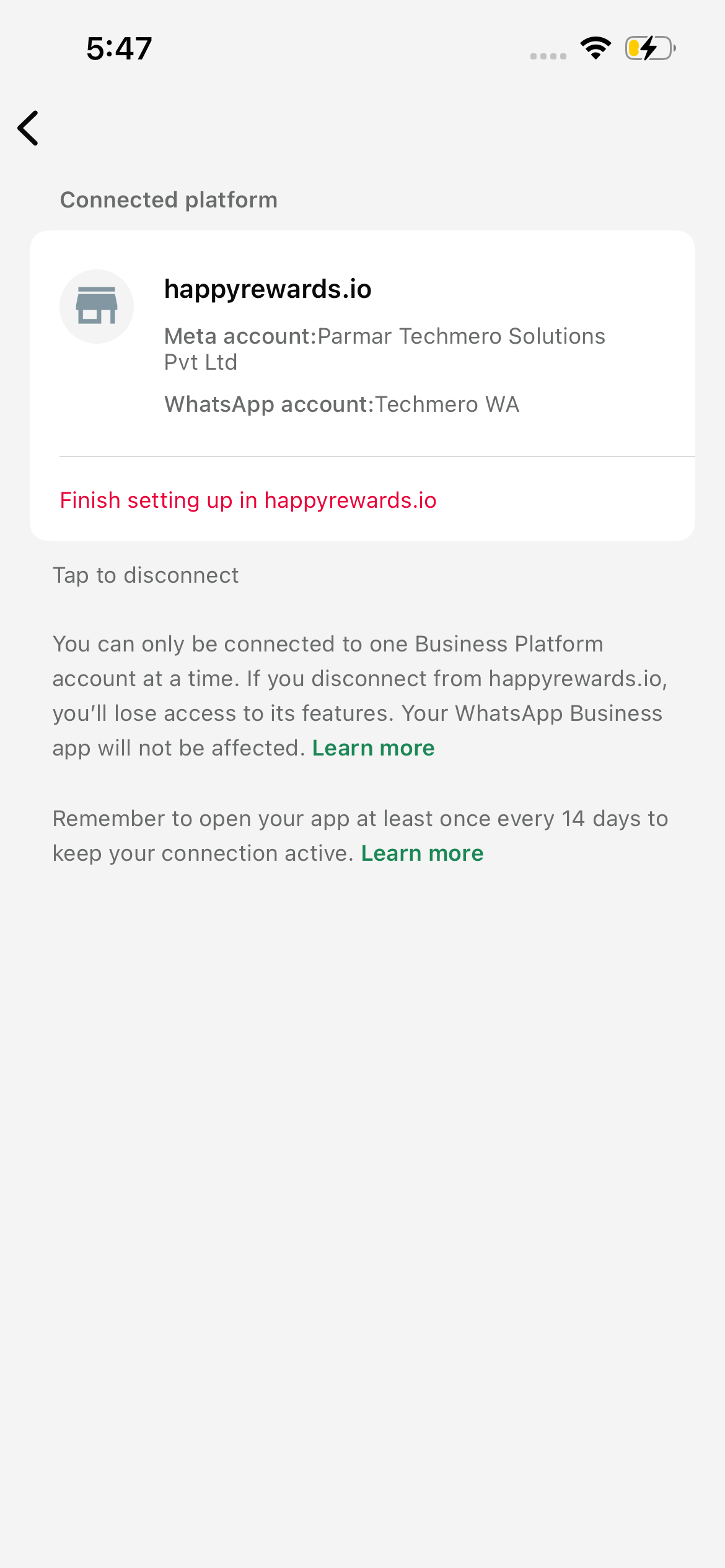 Connected to platform screen mobile