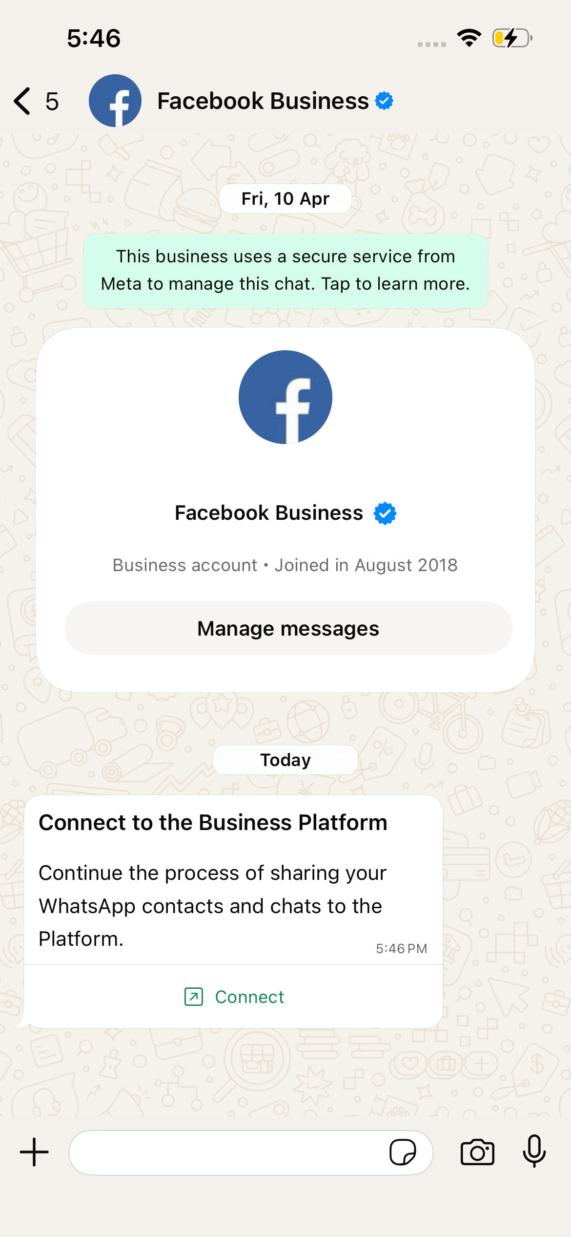 Connect facebook business mobile